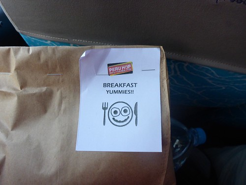 Bag with our breakfast